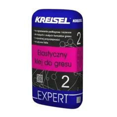 Opakowanie kleju do gresu KREISEL EXPERT 2, elastycznego, na ogrzewanie podłogowe.